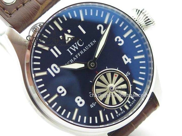 MIROTIME 0423 Reliable Big Pilot “Markus Buhler” IW5003 Turbine V6F Best Edition Blue Dial On Leather Strap A 7324